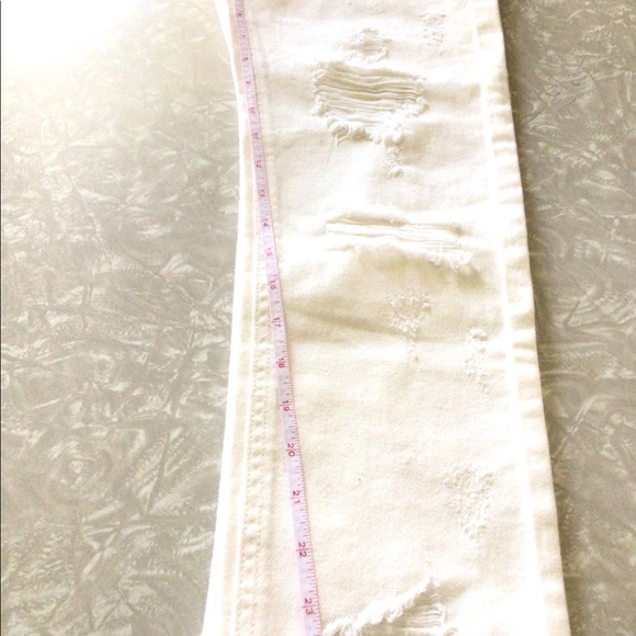 Caffeine women’s white distressed skinny frayed released hemline denim jeans. - Picture 9 of 12